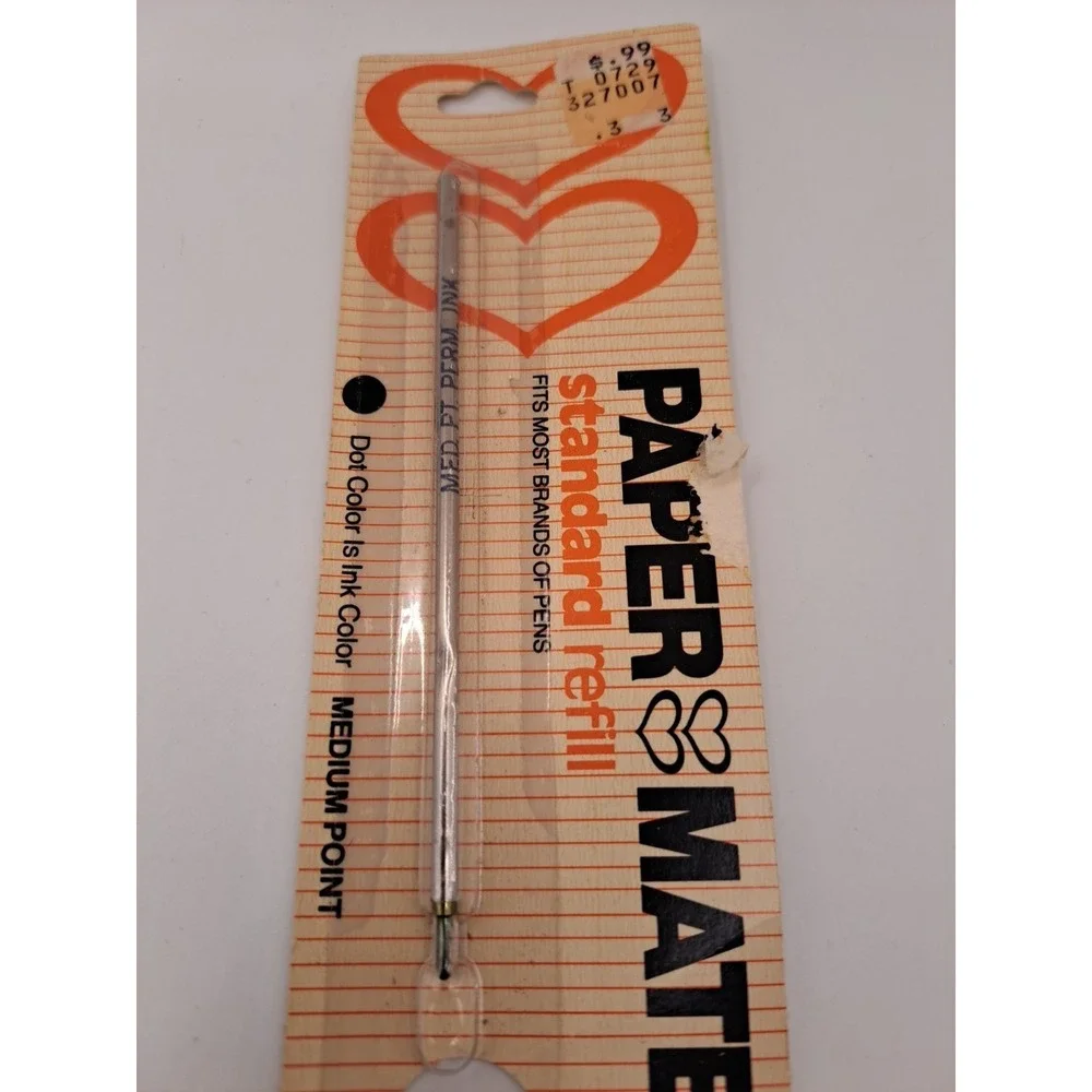 Vintage Paper Mate Standard Refill Medium Black USA (Sealed & Untested)